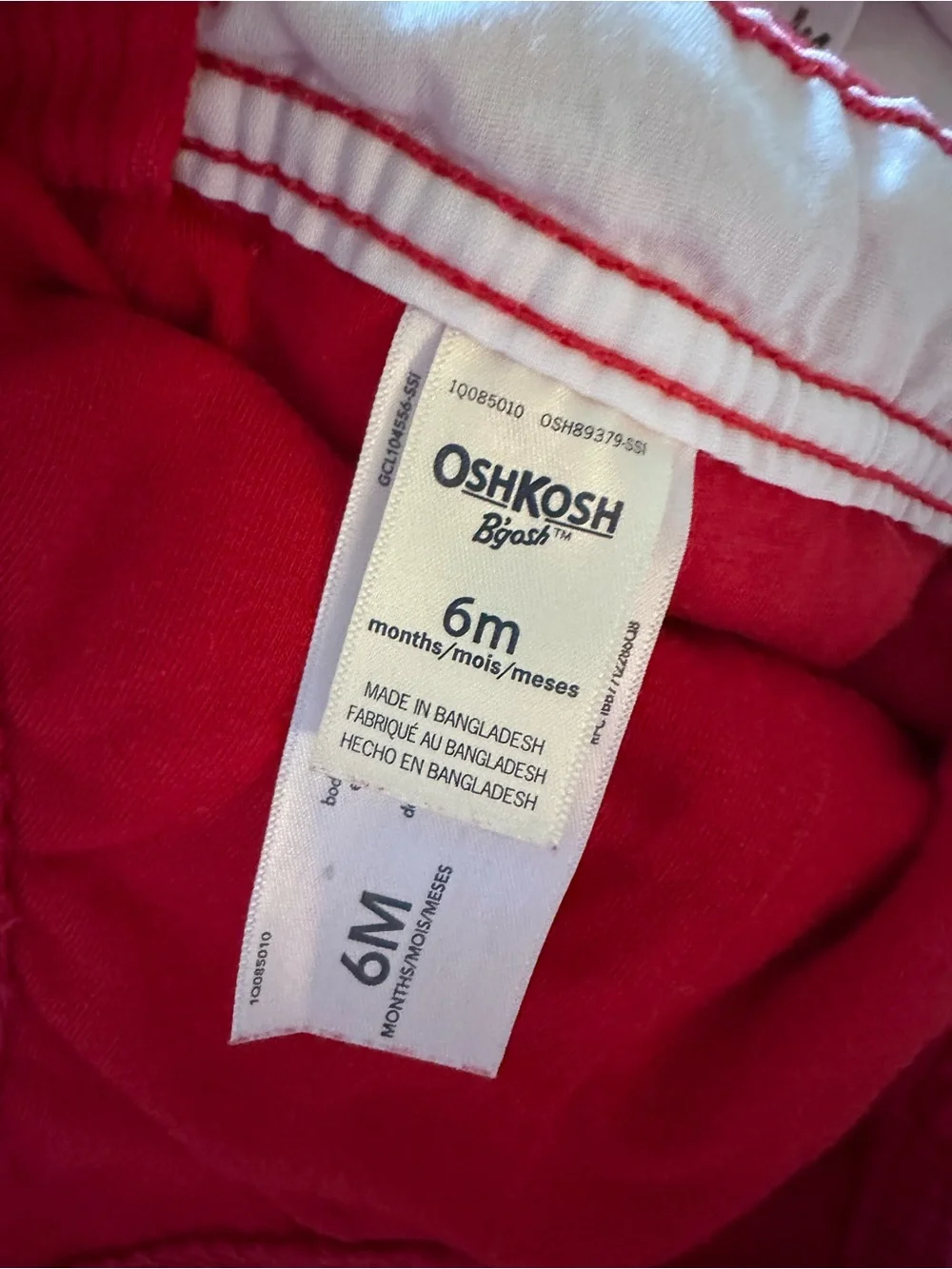 Baby Christmas, Osh Kosh red corduroy overalls 3-6 months